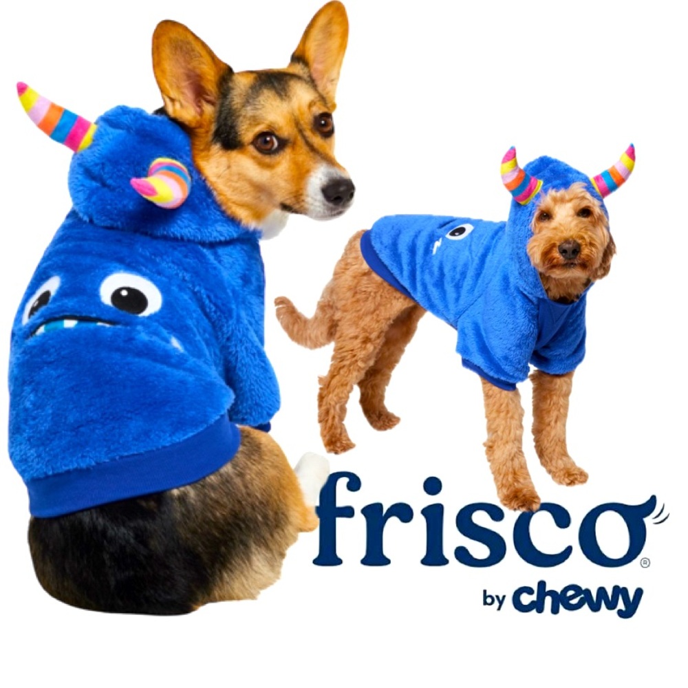 FRISCO By Chewy Cozy Monster Dog & Cat Halloween Hoodie Size XL